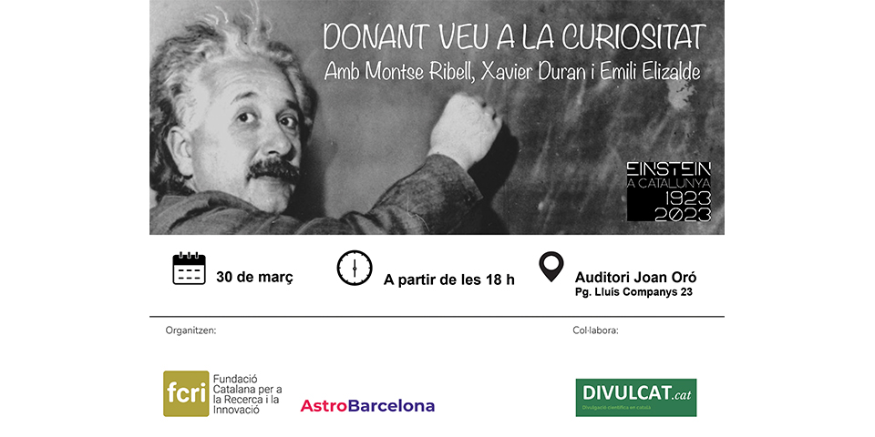 Tres experts en Einstein respondran a curiositats plantejades pel públic sobre la seva figura en una taula rodona a l’FCRI