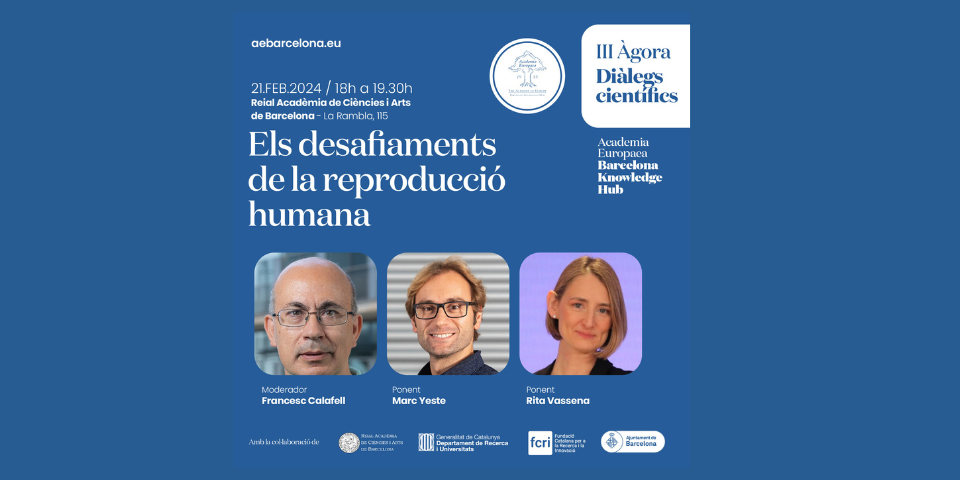 Els desafiaments de la reproducció humana obren la temporada 2024 de l’espai de diàleg científic per al públic general Àgora, organitzat de l’AE-BKH